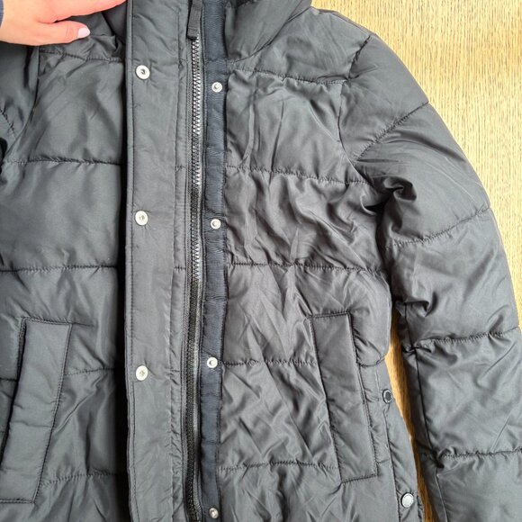 ABERCROMBIE & FITCH Black Lined Hooded Jacket - Picture 2 of 10
